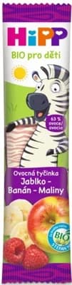 HiPP BIO Ovocná tyčinka jablko, banán a maliny