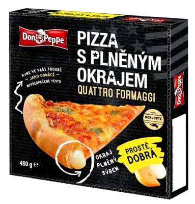 Don Peppe Quattro formaggi pizza s plněným okrajem