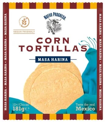 Nuevo Progreso Mexické kukuřičné tortilly 15 cm 12 ks