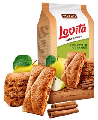 Lovita Sušenky s jablečnou náplní a skořicí