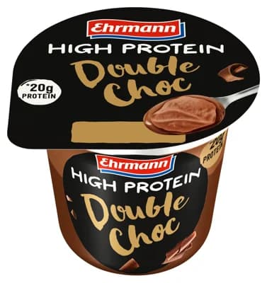 Ehrmann High Protein puding s topingem double choc