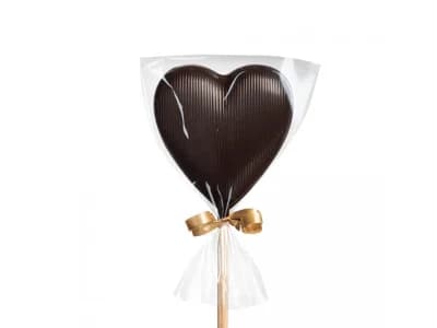 JANEK Hořké čokoládové lízátko srdíčko