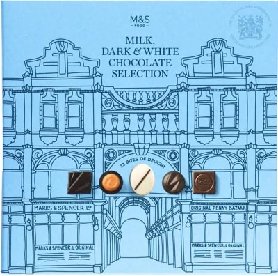 Marks & Spencer Kolekce čokoládových bonbónů s různými náplněmi