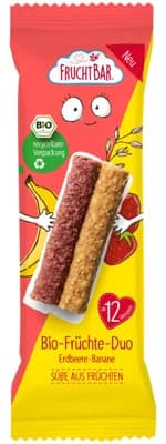 FruchtBar BIO Ovesné duo tyčinky jahoda, banán, jablko