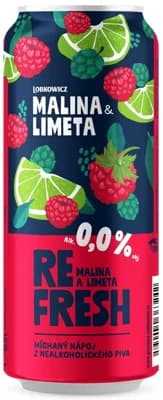 Lobkowicz Refresh Malina & limeta z nealkoholického piva plech