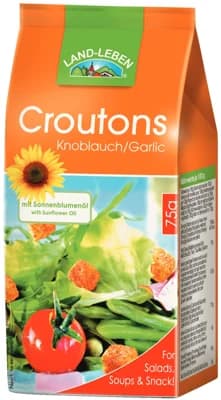 Land-Leben Krutony česnek do polévky