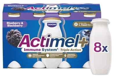 Actimel Probiotický jogurtový nápoj borůvka a ostružina 8×100 g