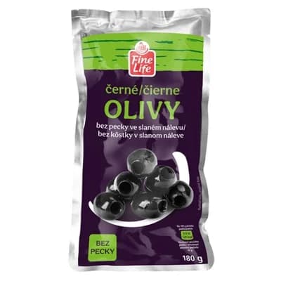 Fine Life Olivy černé ve slaném nálevu