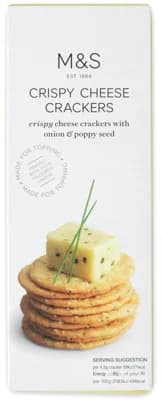 Marks & Spencer Sýrové krekry s cibulí a mákem