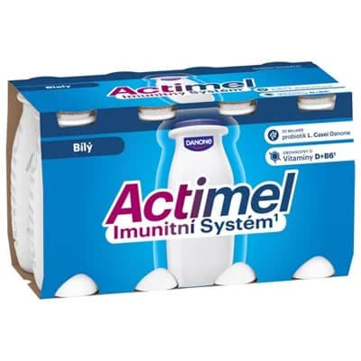 Danone Actimel Natur bílé slazené jogurtové mléko chlaz. 8 x