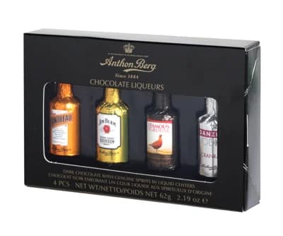 Anthon Berg lahvičky s alkoholem "liqueurs" 4 ks
