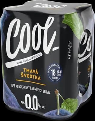 Cool Nealko Tmavá Švestka, plech multipack 4x0,5l