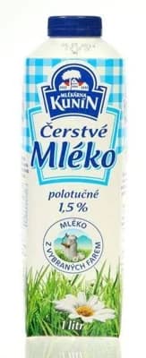 Mlékárna Kunín Mléko čerstvé 1,5%