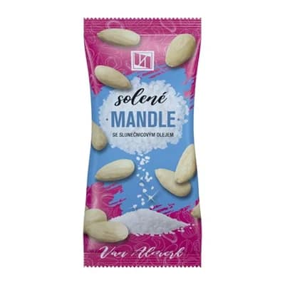 Van Almerk Mandle blanšírované pražené solené 12 x