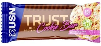 USN (Ultimate Sports Nutrition) USN Trust Cookie Bar - bílá čokoláda s malinou