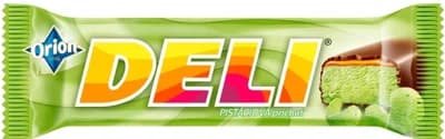 Orion Deli pistáciová tyčinka s náplní v hořké čokoládě