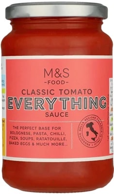 Marks & Spencer Rajčatová omáčka s mrkví, cibulí, česnekem, bylinkami a kořením