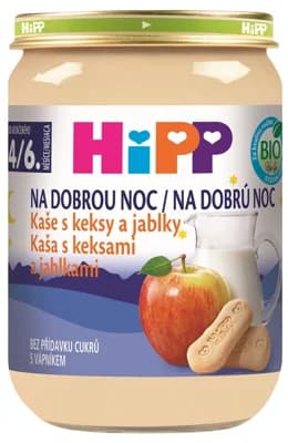 HiPP BIO Kaše na dobrou noc s keksy a jablky