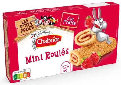 Chabrior Mini piškotové roládky s jahodovou náplní