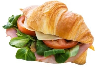 Rohlik.cz Croissant máslový se šunkou, rajčetem a sýrem Ementál