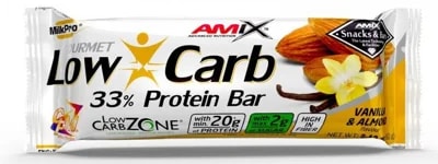 Amix Nutrition Amix Low Carb 33% Protein bar - vanilka s mandlí