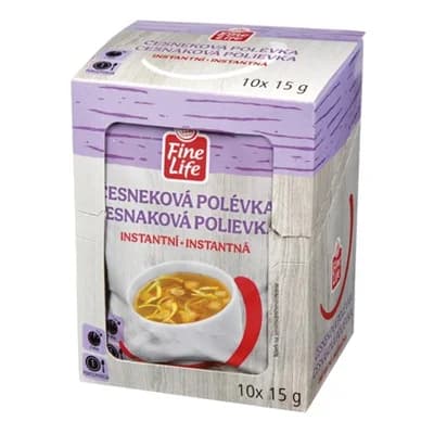 Fine Life Polévka instantní česneková 10 x