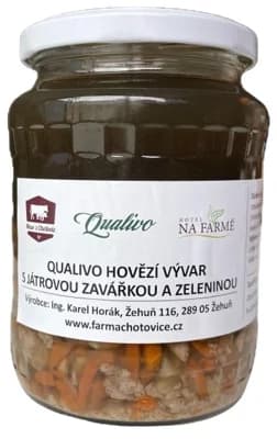 Qualivo Hovězí vývar s játrovou zavářkou a zeleninou