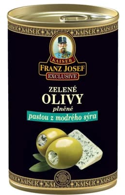 Franz Josef Kaiser Exclusive Zelené olivy plněné pastou z modrého sýra
