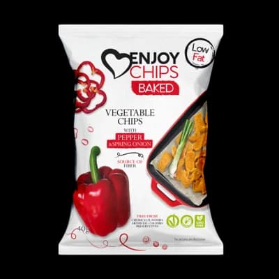Pečený zeleninový snack - paprika/jarní cibulka