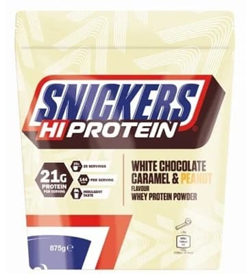 Mars Protein Snickers HiProtein Powder - bílá čokoláda caramel & arašídy