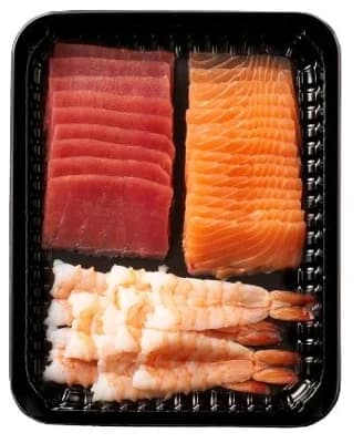 Oceans Sushi set 3 (losos sashimi plátky, tuňák sashimi plátky, krevety ebi)