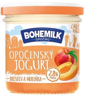 Bohemilk Opočenský jogurt broskev - meruňka 2,8%