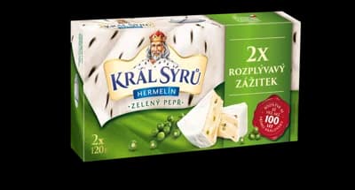 Král Sýrů Hermelín Zelený pepř 2 x 120g