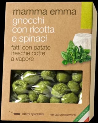 Mamma Emma Gnocchi s ricottou a špenátem z čerstvých brambor