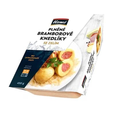 Hamé Plněné bramborové knedlíky se zelím
