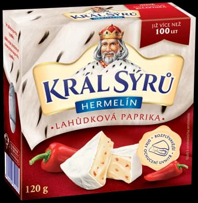 Král Sýrů Hermelín lahůdková paprika