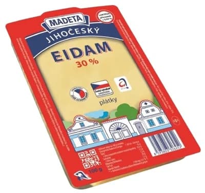 Madeta Jihočeský eidam 30% plátky