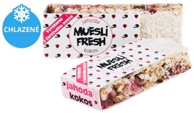 Muesli Fresh tyčinka jahoda-kokos-bílá čokoláda (1 kus)