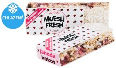 Muesli Fresh tyčinka jahoda-kokos-bílá čokoláda (1 kus)