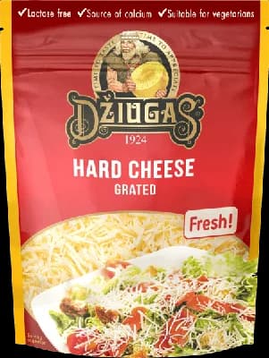 Džiugas Mild tvrdý sýr zrající 12 měsíců, strouhaný