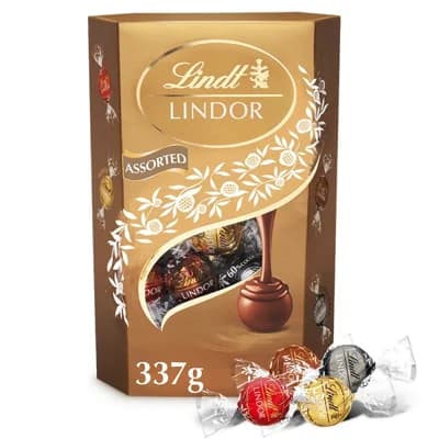 Lindt Lindor zlatá směs pralinek s jemnou krémovou náplní