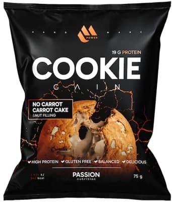 Passion Nutrition MPower Cookie Gain - Mrkvový dort/meruňková náplň