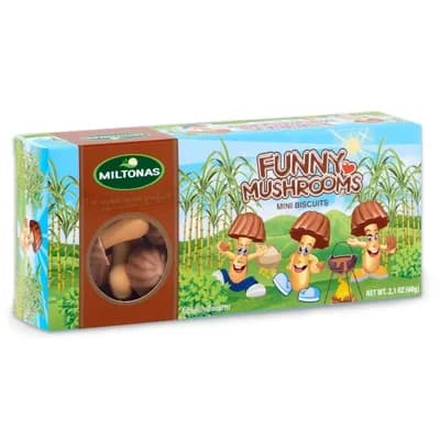 MILTONAS Hříbečky MINI z karamelové polevy a sušenky