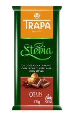 TRAPA Mléčná čokoláda se stévií a lískovými ořechy
