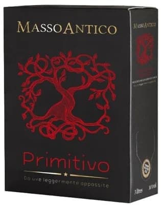Masso Antico Primitivo Salento IGT Da Uve Leggermente Appasito BIB