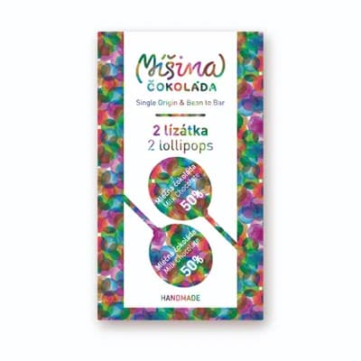 Míšina čokoláda 2 mléčná lízátka v krabičce