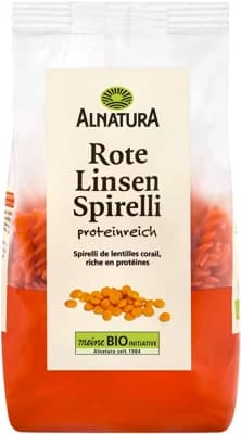 Alnatura BIO Spirelli z červené čočky