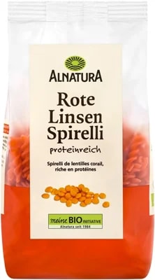 Alnatura BIO Spirelli z červené čočky