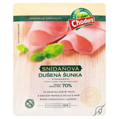 Chodura Šunka snídaňová standard plátky