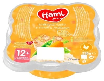 Hami Malý Gurmán Krémové rizoto s mrkví a hráškem 12m+
